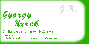 gyorgy marek business card